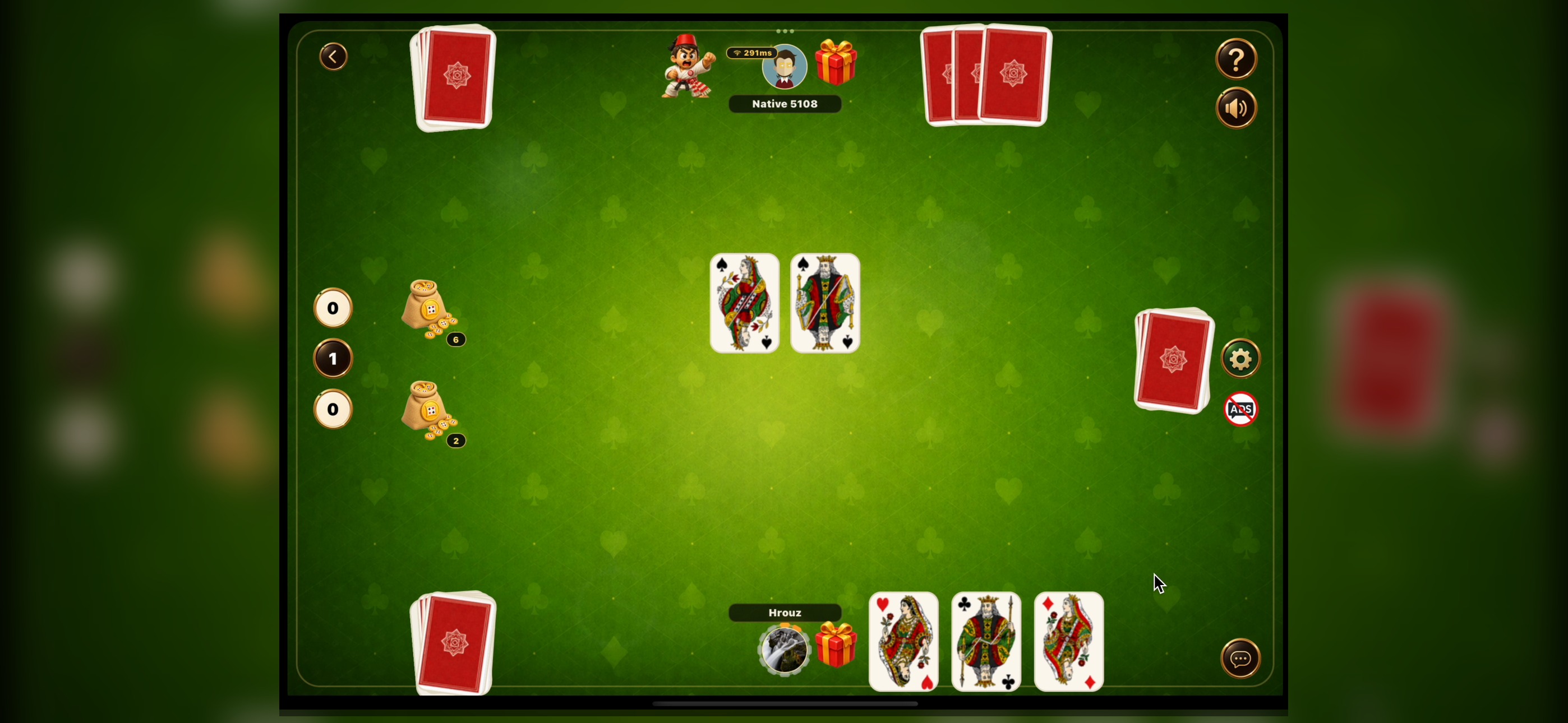 Card capture move in Multiplayer Chkobba