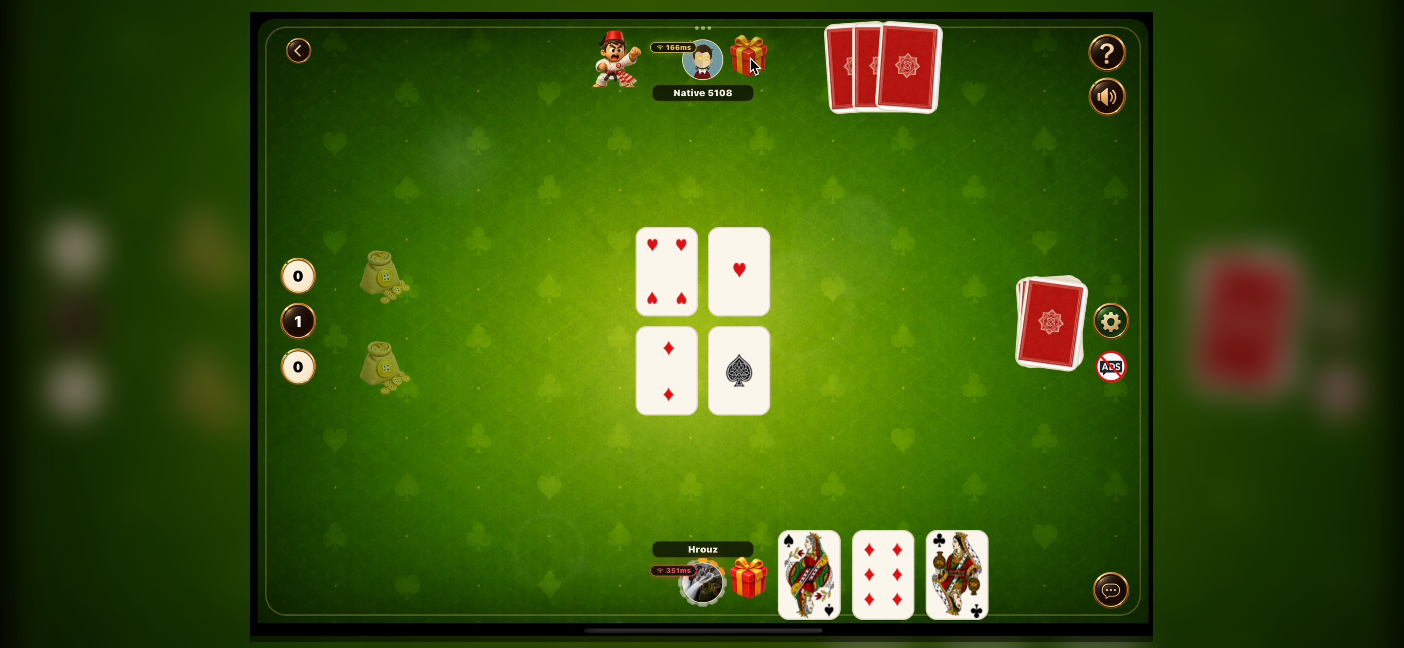 Multiplayer Chkobba game table